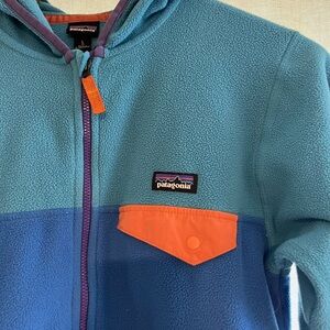 Patagonia Kids' Blue and Orange Fleece Jacket